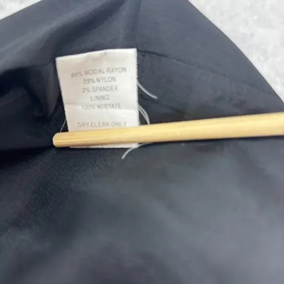 TRINA TURK Skirt M Straight Pencil Zip Back Lined Modal Stretch Career Black - Picture 11 of 14